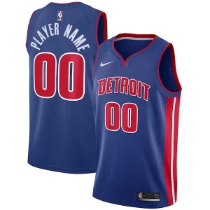 Accattivante Detroit Pistons Nike Swingman Custom Jersey Blue Icon Edition