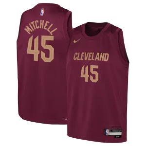 Accattivante Duraturo Donovan Mitchell Cleveland Cavaliers Nike Youth Swingman Jersey Icon Edition Wine