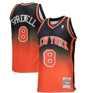 Accattivante Gorgeous Fantastico Latrell Sprewell New York Knicks 1998/99 Hardwood Classics Fadeaway Swingman Player Jersey Orange/Black