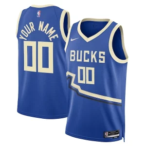Accattivante Gorgeous Milwaukee Bucks Nike Unisex 2024/25 Custom Swingman Jersey City Edition Royal