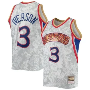Accattivante Magnifico Allen Iverson Philadelphia 76ers Hardwood Classics 1996/97 Lunar New Year Swingman Jersey White