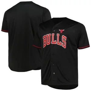 Fantastico Chicago Bulls Profile Big & Tall Pop Jersey Black