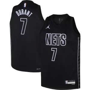 Accattivante Moderno Kevin Durant Brooklyn Nets Jordan Brand Youth Swingman Jersey Statement Edition Black