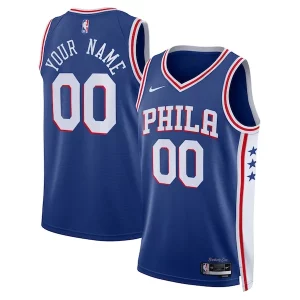 Accattivante Philadelphia 76ers Nike Unisex 2022/23 Swingman Custom Jersey Royal Icon Edition