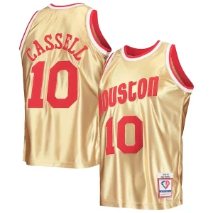 Accattivante Sam Cassell Houston Rockets 75th Anniversary 1993/94 Hardwood Classics Swingman Jersey Gold
