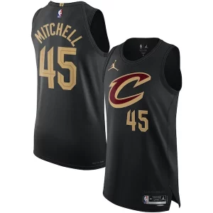 Accattivante Trendy Donovan Mitchell Cleveland Cavaliers Jordan Brand Authentic Player Jersey Statement Edition Black