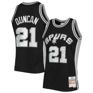 Attraente Classico Tim Duncan San Antonio Spurs 1998/99 Hardwood Classics NBA 75th Anniversary Diamond Swingman Jersey Black