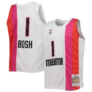 Attraente Cool Bellissimo Chris Bosh Miami Heat Youth 2011/12 Hardwood Classics Swingman Jersey White