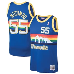 Attraente Dikembe Mutombo Denver Nuggets 1991/92 Hardwood Classics Swingman Jersey Blue
