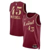 Attraente Duraturo Donovan Mitchell Cleveland Cavaliers Nike Unisex 2023/24 Swingman Jersey Wine City Edition