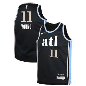 Attraente Gorgeous Trae Young Atlanta Hawks Nike Youth Swingman Replica Jersey City Edition Black