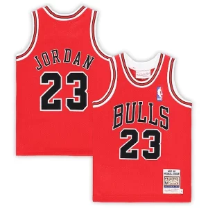 Attraente Michael Jordan Chicago Bulls Toddler 1997/98 Hardwood Classics Authentic Jersey Red/Black/White