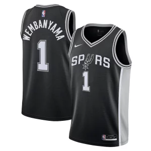 Attraente Resistente Victor Wembanyama San Antonio Spurs Nike Youth 2023 NBA Draft First Round Pick Swingman Jersey Icon Edition Black