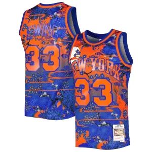 Attraente Splendido Carino Patrick Ewing New York Knicks 1985/86 Hardwood Classics Lunar New Year Swingman Jersey Blue