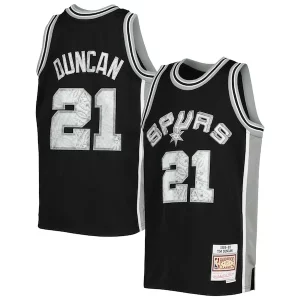 Attraente Tim Duncan San Antonio Spurs Youth 1998/99 Hardwood Classics 75th Anniversary Diamond Jersey