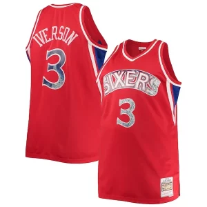 Bellissimo Allen Iverson Philadelphia 76ers Big & Tall 1996/97 NBA 75th Anniversary Diamond Swingman Jersey Red