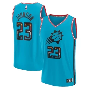 Bellissimo Cameron Johnson Phoenix Suns Youth 2022/23 Fast Break Jersey City Edition Turquoise