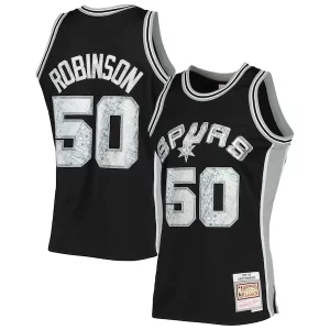Bellissimo David Robinson San Antonio Spurs 1998/99 Hardwood Classics NBA 75th Anniversary Diamond Swingman Jersey Black
