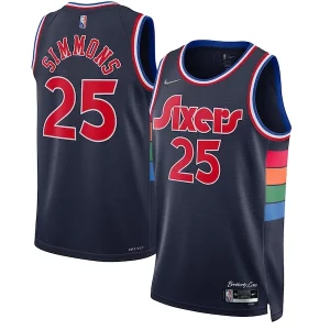 Bellissimo Incantevole Ben Simmons Philadelphia 76ers Nike 2021/22 Swingman Jersey City Edition Navy