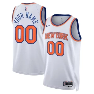 Bellissimo New York Knicks Nike Unisex Swingman Custom Jersey White Association Edition/Blue