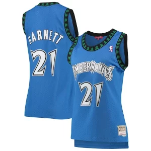 Bellissimo Ottimo Kevin Garnett Minnesota Timberwolves Women's Hardwood Classics Swingman Jersey Blue