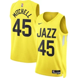Bellissimo Versatile Donovan Mitchell Utah Jazz Nike Unisex Swingman Jersey Icon Edition Gold