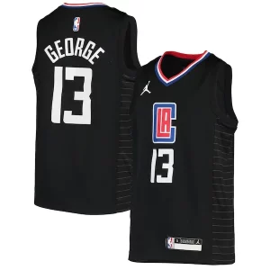 Carino Classico Stupendo Paul George LA Clippers Jordan Brand Youth 2020/21 Swingman Player Jersey Black Statement Edition