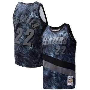 Carino Clyde Drexler Portland Trail Blazers Hardwood Classics 1991/92 Tie Dye Swingman Jersey Black