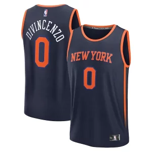 Carino Donte DiVincenzo New York Knicks Fast Break Replica Player Jersey Statement Edition Navy