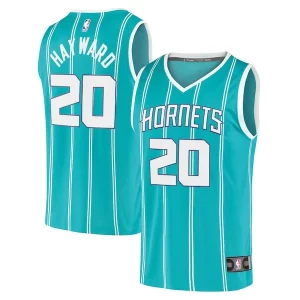 Carino Gordon Hayward Charlotte Hornets 2020/21 Fast Break Replica Player Jersey Teal Icon Edition