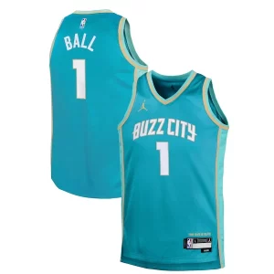 Carino LaMelo Ball Charlotte Hornets Jordan Brand Youth Swingman Replica Jersey City Edition Teal