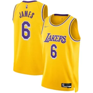 Carino LeBron James Los Angeles Lakers Nike 2021/22 Diamond Swingman Jersey Icon Edition Gold