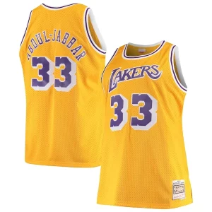 Carino Lussuoso Kareem Abdul Jabbar Los Angeles Lakers 1984/85 Big & Tall Hardwood Classics Swingman Jersey Gold