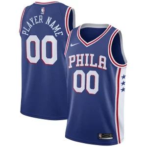 Carino Philadelphia 76ers Nike 2020/21 Swingman Custom Jersey Icon Edition Royal
