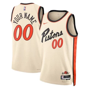 Carino Robusto Duraturo Detroit Pistons Nike Unisex 2024/25 Custom Swingman Jersey City Edition White