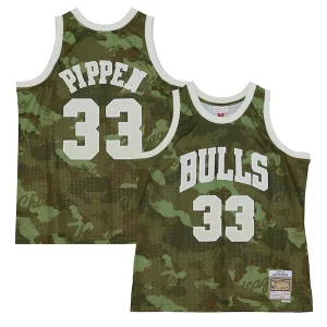 Carino Scottie Pippen Chicago Bulls Hardwood Classics 1997/98 Ghost Green Swingman Jersey Camo