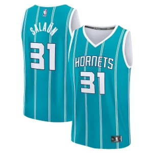 Carino Sofisticato Pratico Tidjane Salaun Charlotte Hornets 2024 NBA Draft Fast Break Player Jersey Icon Edition Teal