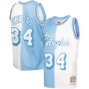 Carino Splendido Shaquille O'Neal Los Angeles Lakers Big & Tall Hardwood Classics 1996/97 Split Swingman Jersey Powder Blue/White