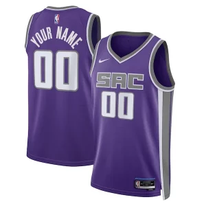 Classico Accattivante Sacramento Kings Nike Unisex Swingman Custom Jersey Purple Icon Edition
