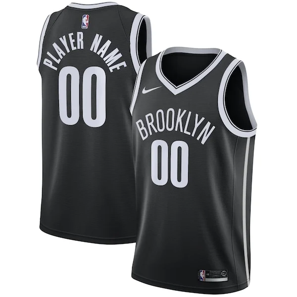 Classico Brooklyn Nets Nike Swingman Custom Jersey Black Icon Edition