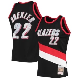 Classico Clyde Drexler Portland Trail Blazers 1991/92 Hardwood Classics NBA 75th Anniversary Diamond Swingman Jersey Black