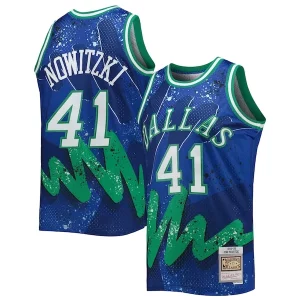Classico Dirk Nowitzki Dallas Mavericks Hardwood Classics 1998/99 Hyper Hoops Swingman Jersey Blue