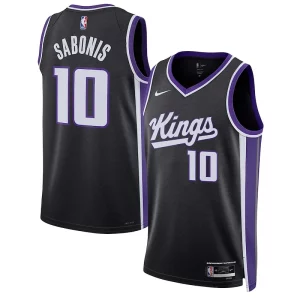 Magnifico Incantevole Duraturo Domantas Sabonis Sacramento Kings Nike Unisex Swingman Jersey Association Edition Black