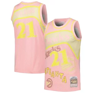 Classico Dominique Wilkins Atlanta Hawks 1986/87 Swingman Sidewalk Sketch Jersey Pink