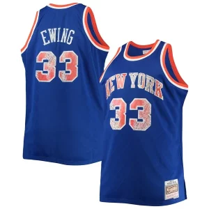 Classico Elegante Robusto Patrick Ewing New York Knicks Big & Tall 1991/92 NBA 75th Anniversary Diamond Swingman Jersey Blue