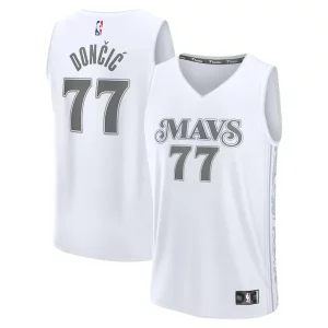 Classico Fascinante Prestigioso Luka Dončić Dallas Mavericks Youth 2024/25 Fast Break Player Jersey City Edition White
