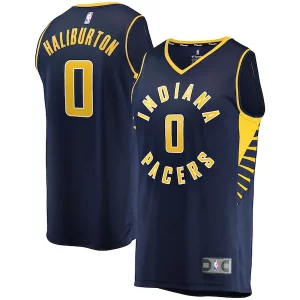 Classico Resistente Splendido Tyrese Haliburton Indiana Pacers Fast Break Replica Jersey Icon Edition Navy