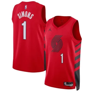 Duraturo Magnifico Splendido Anfernee Simons Portland Trail Blazers Jordan Brand Unisex Swingman Jersey Statement Edition Red