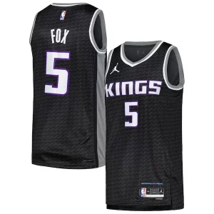 Classico Versatile Incantevole De'Aaron Fox Sacramento Kings Jordan Brand Swingman Player Jersey Statement Edition Black