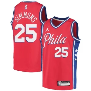 Comodo Ben Simmons Philadelphia 76ers Jordan Brand Youth 2020/21 Swingman Player Jersey Statement Edition Red